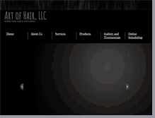 Tablet Screenshot of myartofhair.com